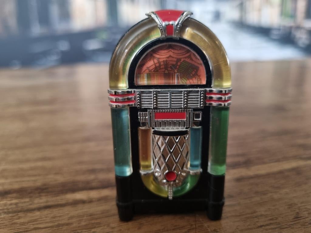 Miniatuur Jukebox Aansteekapparaat - Vintage Decoratie, Ophalen of Verzenden, Zo goed als nieuw, 1950 tot 1960, Overige merken