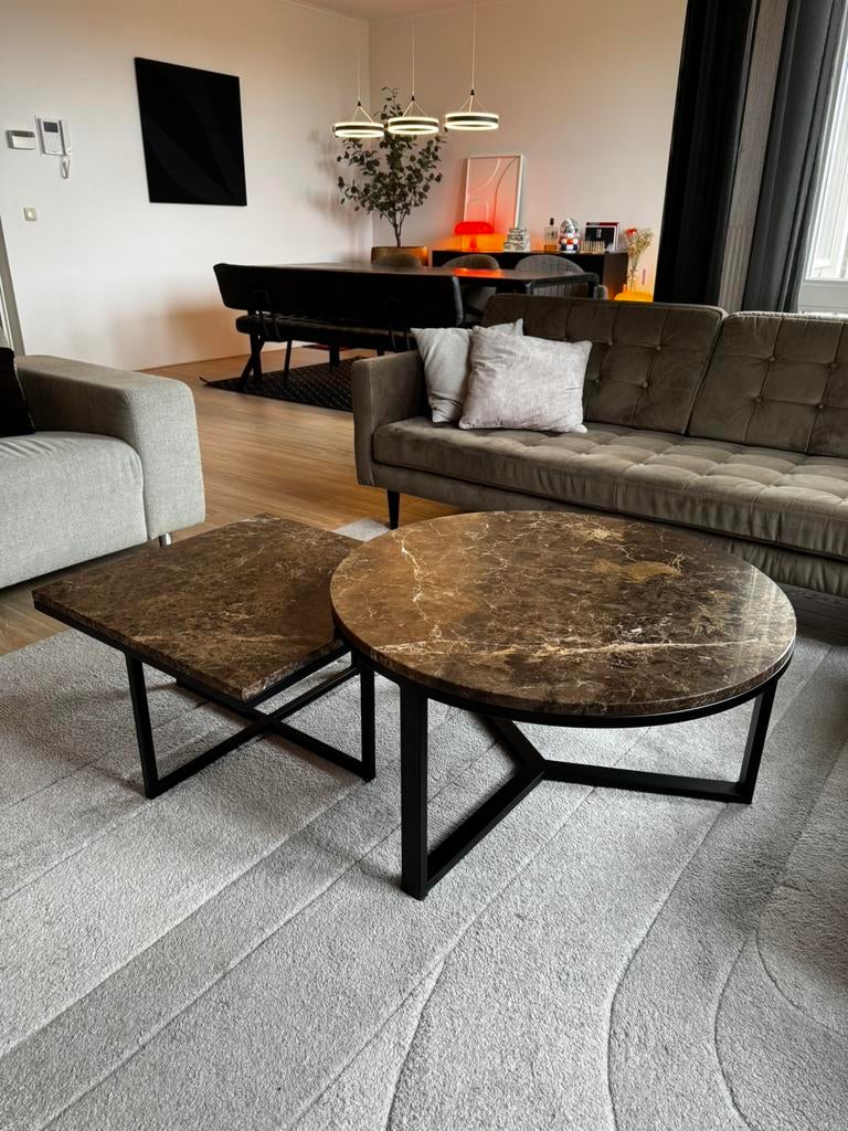 Salontafels Goossens, Huis en Inrichting, Tafels | Salontafels, Ophalen, 50 tot 100 cm, Rond, Zo goed als nieuw