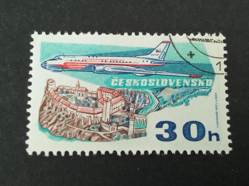 Tsjeslowakije 145 - vliegtuig, Verzenden, Gestempeld, Vliegtuigen