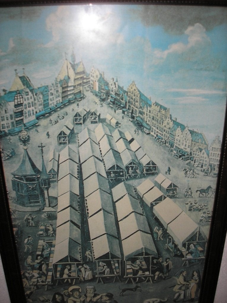 den Bosch, De Lakenmarkt van 's-Hertogenbosch ,schilderij, Ophalen of Verzenden