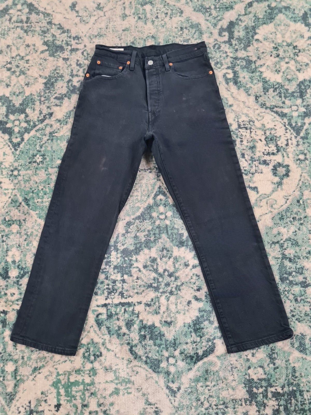 501 Levi's straight fit W28 L26 Dames Tulsi2826 Zwart, Zwart, Ophalen of Verzenden, W28 - W29 (confectie 36), Gedragen