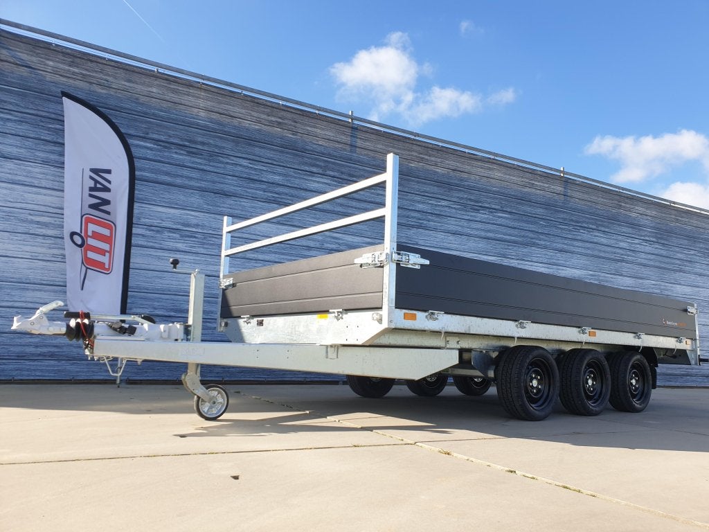 Saris PL 406x204 3500kg 3as Plateauwagen, 3assen, 3x1500kg, Auto diversen, Niet ingevuld, Nieuw, Niet ingevuld, Niet ingevuld