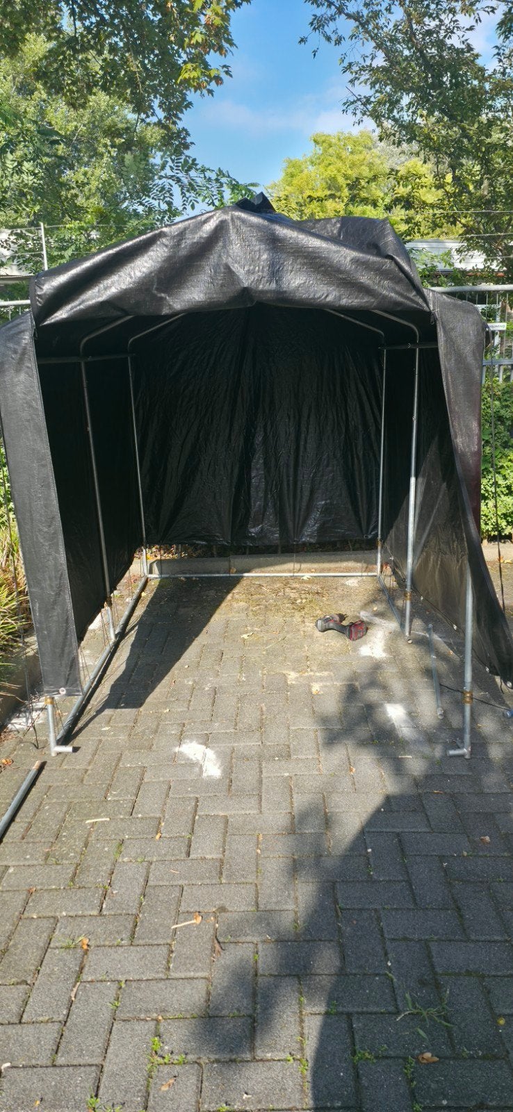 Motor garagetent - 257x157x165 cm - Gebruikt, Ophalen, Gebruikt
