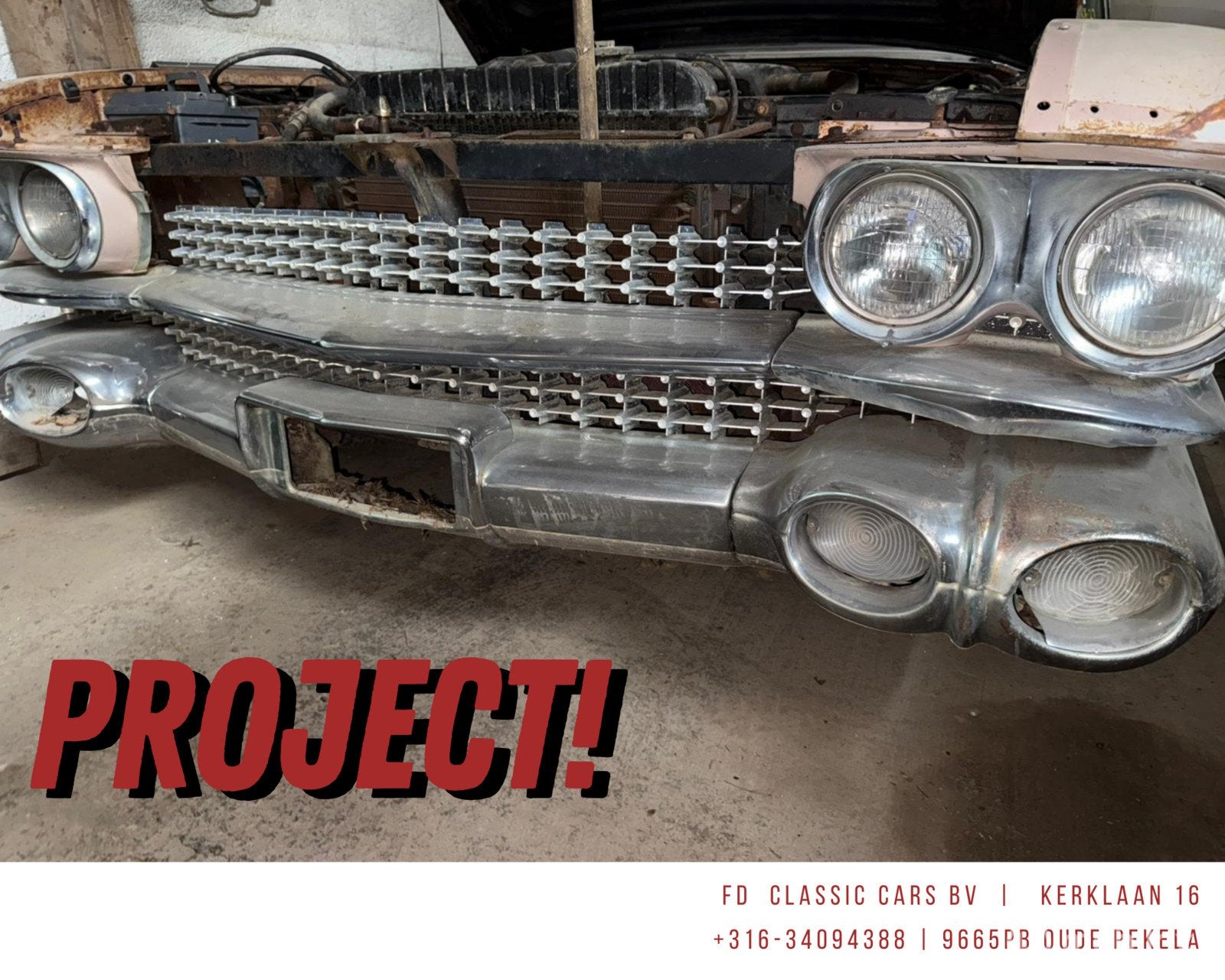 Cadillac Fleetwood Sedan 1959 Project, Achterwielaandrijving, Beige, Overige carrosserieën, Leder en Stof