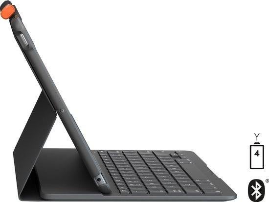 Logitech Slim Folio voor iPad (7e, 8e & 9e generatie), 10 inch, Logitech, Bescherming voor- en achterkant, Ophalen of Verzenden