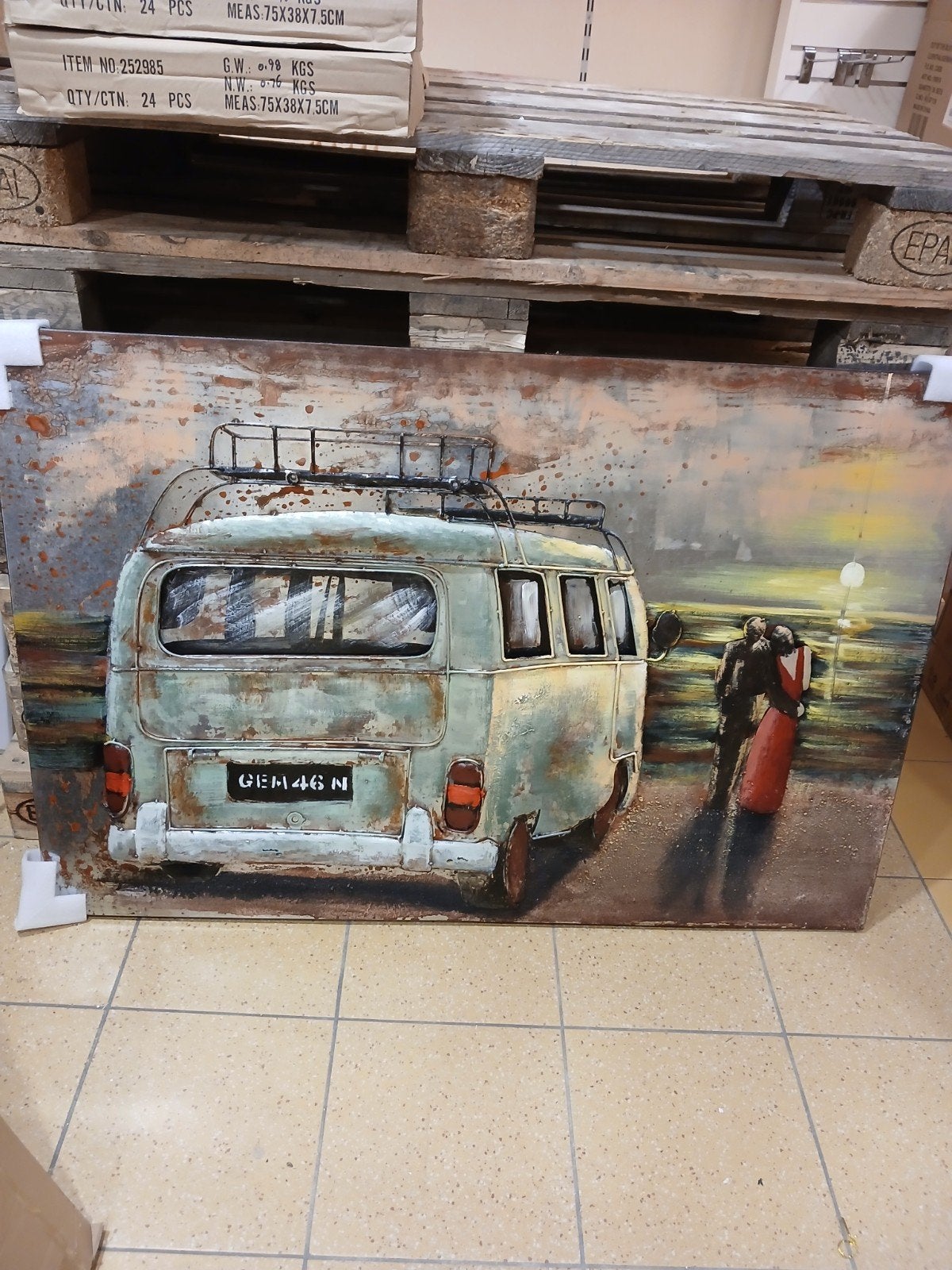 3d schilderij vw busje, Ophalen, Nieuw