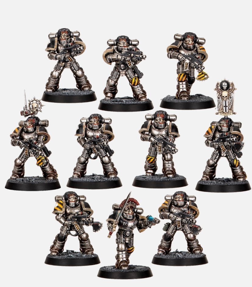 10 legionaries in mk2 on sprue 30k, Verzenden, Zo goed als nieuw, Warhammer, Figuurtje(s)