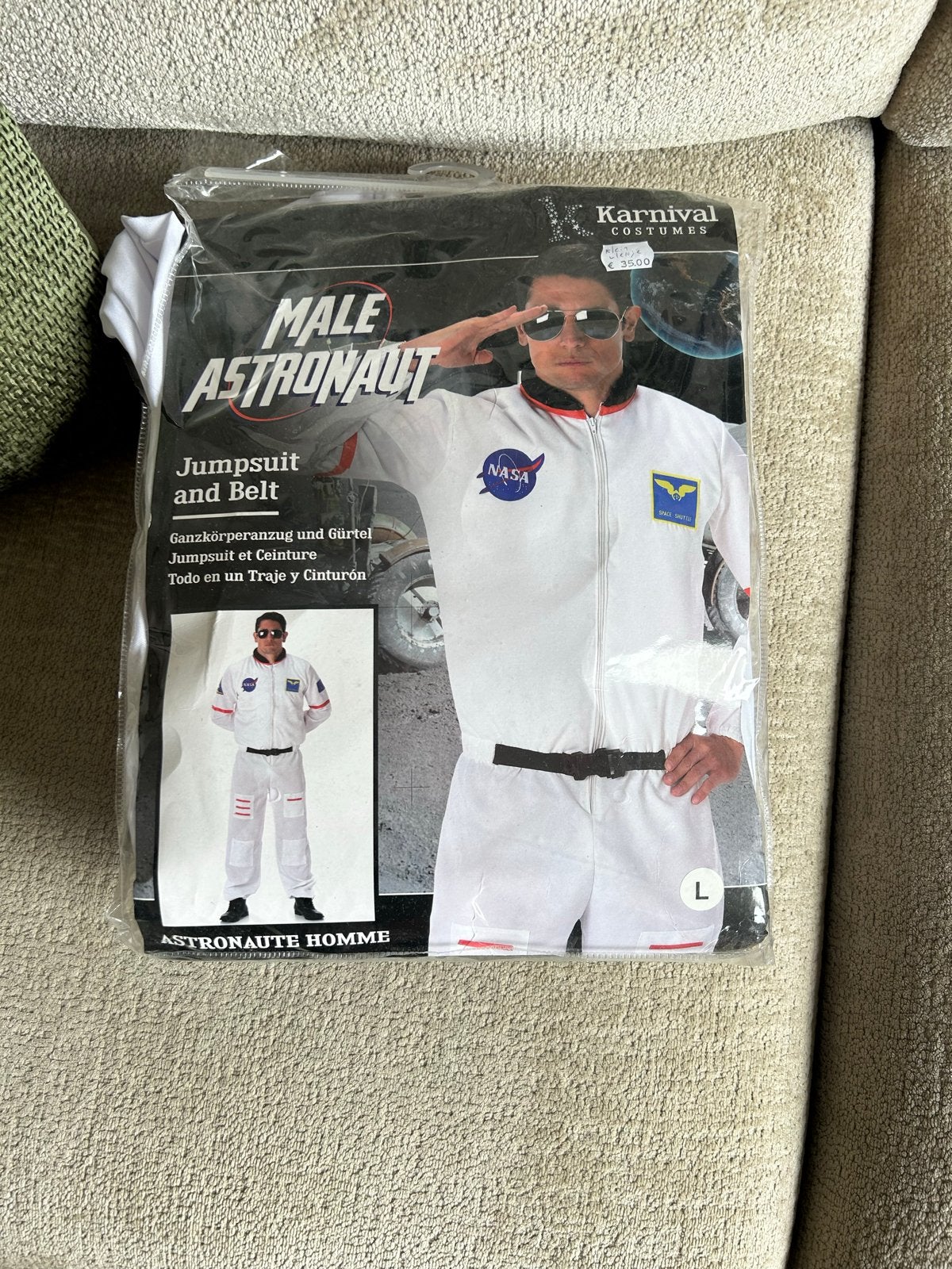 Astronautenpak - Maat L - Karnival Costumes, Kleding | Heren, Carnavalskleding en Feestkleding, Maat 52/54 (L), Carnaval, Ophalen of Verzenden