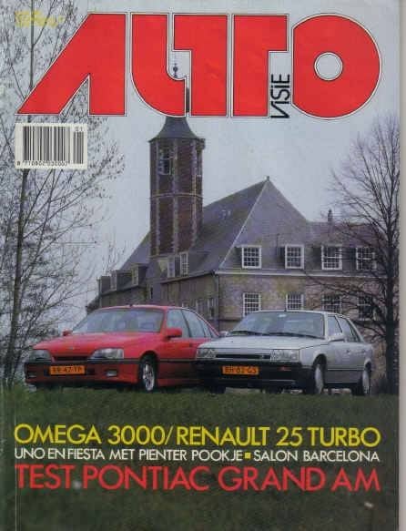 Autovisie 10 1987 : Opel Omega 3000 - Renault 25 V6 Turbo, Ophalen of Verzenden, Gelezen, Algemeen