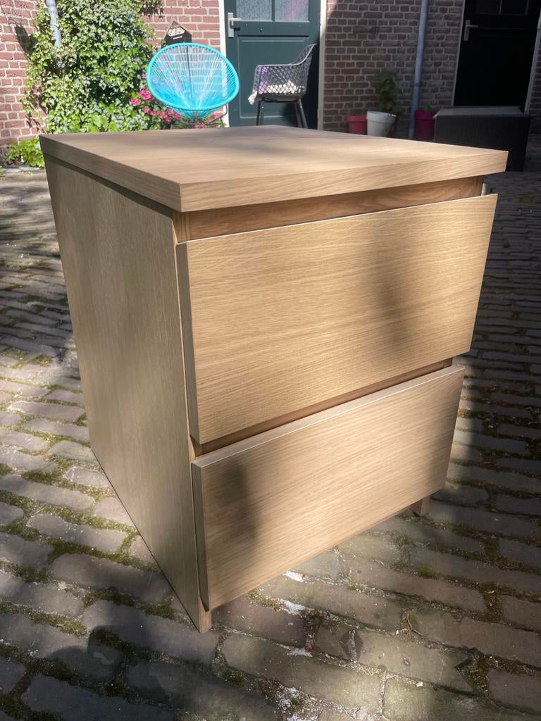 Nachtkastje / Ladekastje met 2 laden, Ophalen, Minder dan 50 cm, Gebruikt, 1 of 2 laden