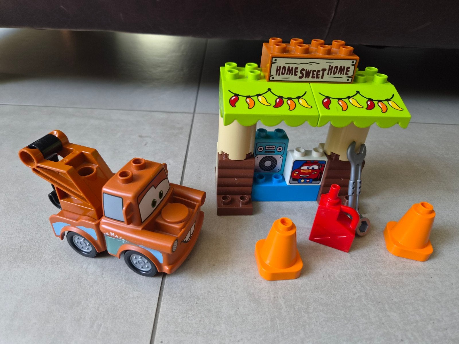 LEGO Duplo Cars Takel's schuur (10856), Inclusief minifiguren, Gebruikt, Overige thema's, Ophalen of Verzenden