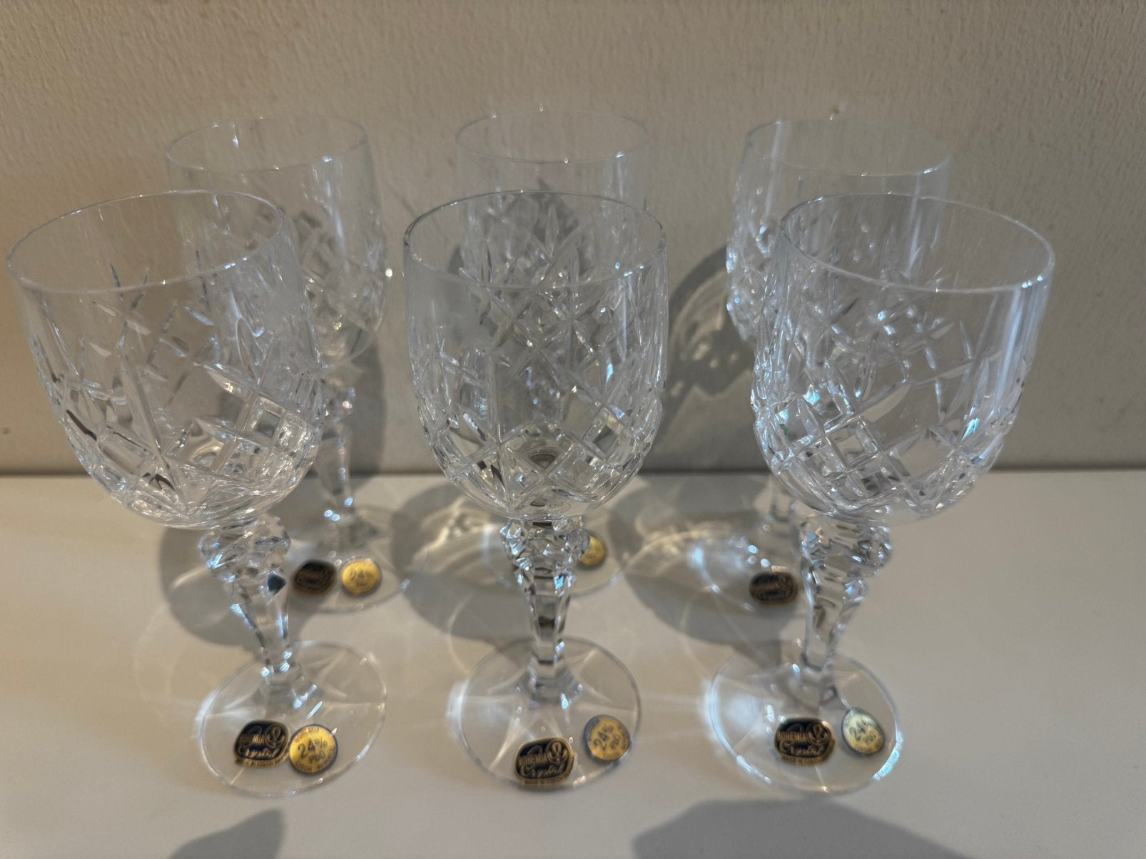 Port-/sherryglazen van Boheems kristal, Ophalen, Overige merken, Vintage, Nieuw