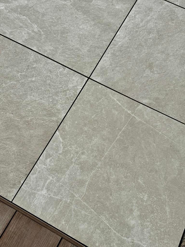 GeoCeramica Fonti Greige 60x60x4 cm terrastegels, 60 cm of meer, Keramiek, Nieuw, Ophalen of Verzenden