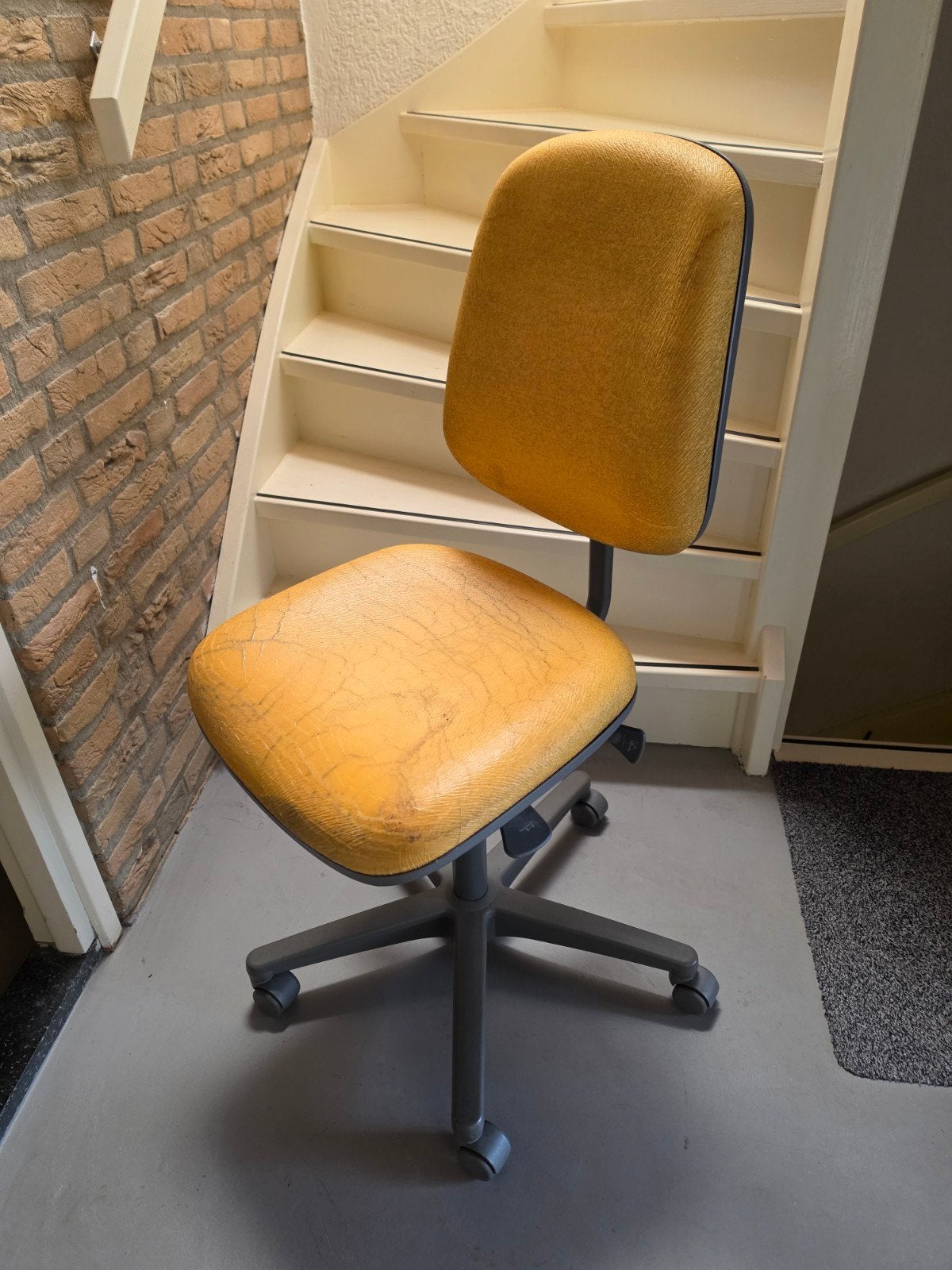 Bureaustoel - Geel/Grijs, Ophalen, Gebruikt, Geel, Bureaustoel