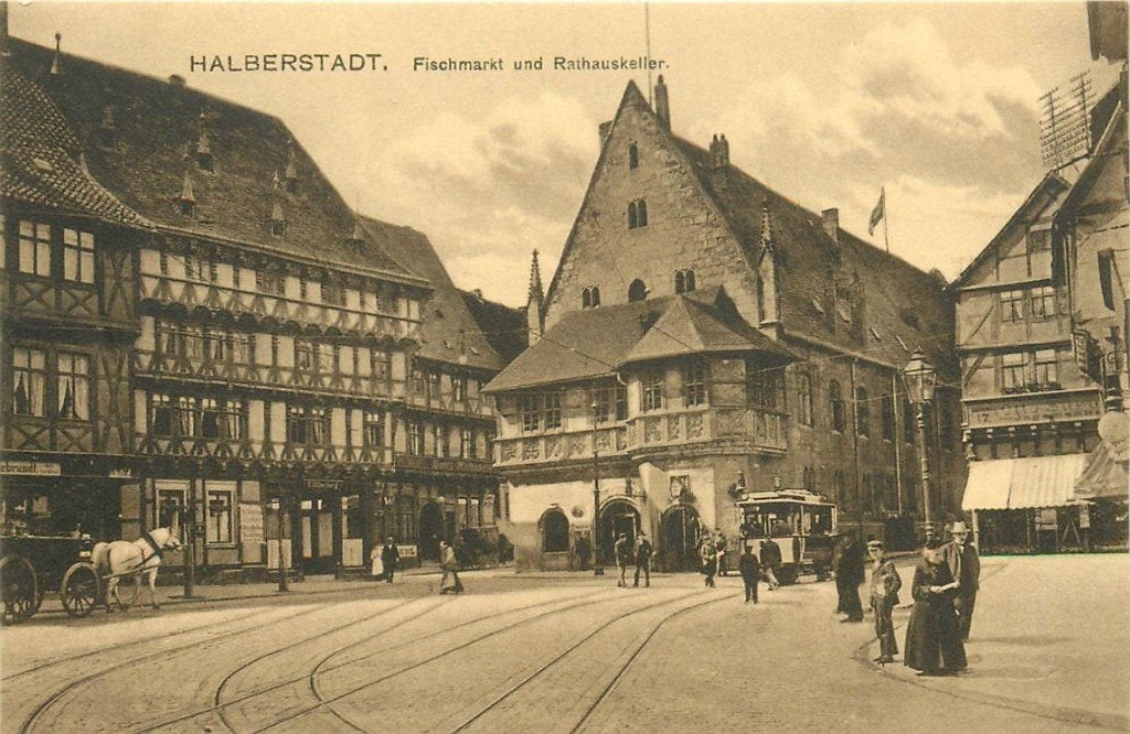 379-045-017 Halberstadt Fischmarkt, Verzenden, Voor 1920, Duitsland