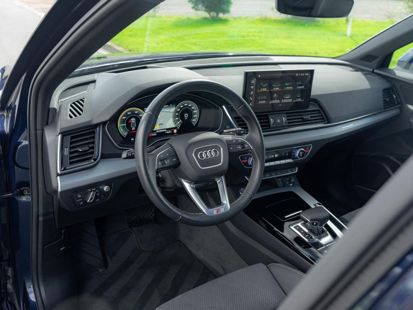 Audi Q5 Sportback 55 TFSI e S-Line Panoramadak|Massage|B&O|C, Auto's, Automaat, Gebruikt, 4 cilinders, Blauw