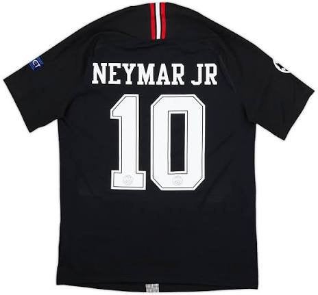 PSG Neymar Jr. Thuisshirt Zwart retro, Verzenden, Zo goed als nieuw, Maat 48/50 (M), Zwart