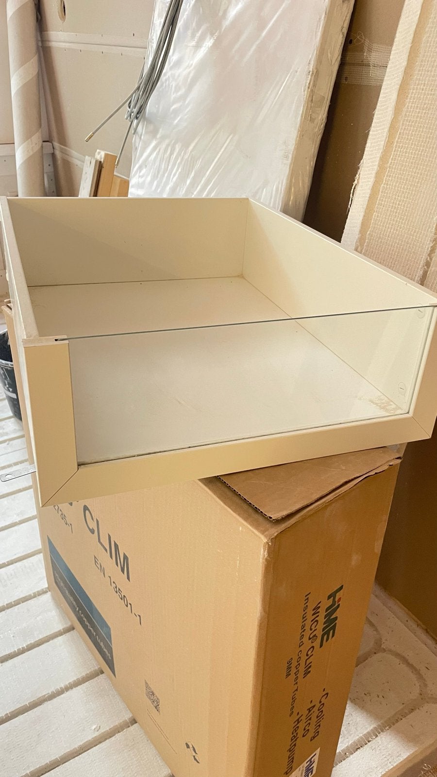 Nieuwe lade Pax kast 50x58 met glas front, Ophalen, 1 of 2 laden, Nieuw, 50 tot 100 cm