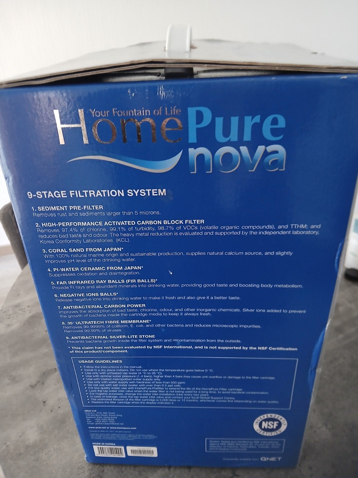 Home Pure Nova waterfilter - 9-staps filtratiesysteem, Ophalen of Verzenden, Nieuw, Waterkoeler-accessoire