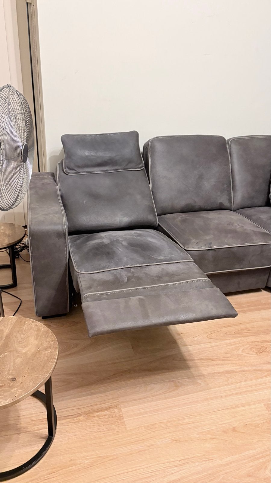 Complete Woonkamerset: Hoekbank, Dressoir, Eetkamerstoelen, Ophalen, Gebruikt, Hout