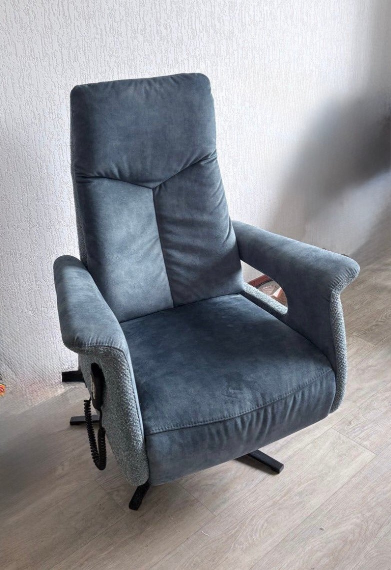 Luxe Sta-op Stoel met Vele Opties - Zo Goed als Nieuw, Ophalen, Blauw, Zo goed als nieuw, Eén