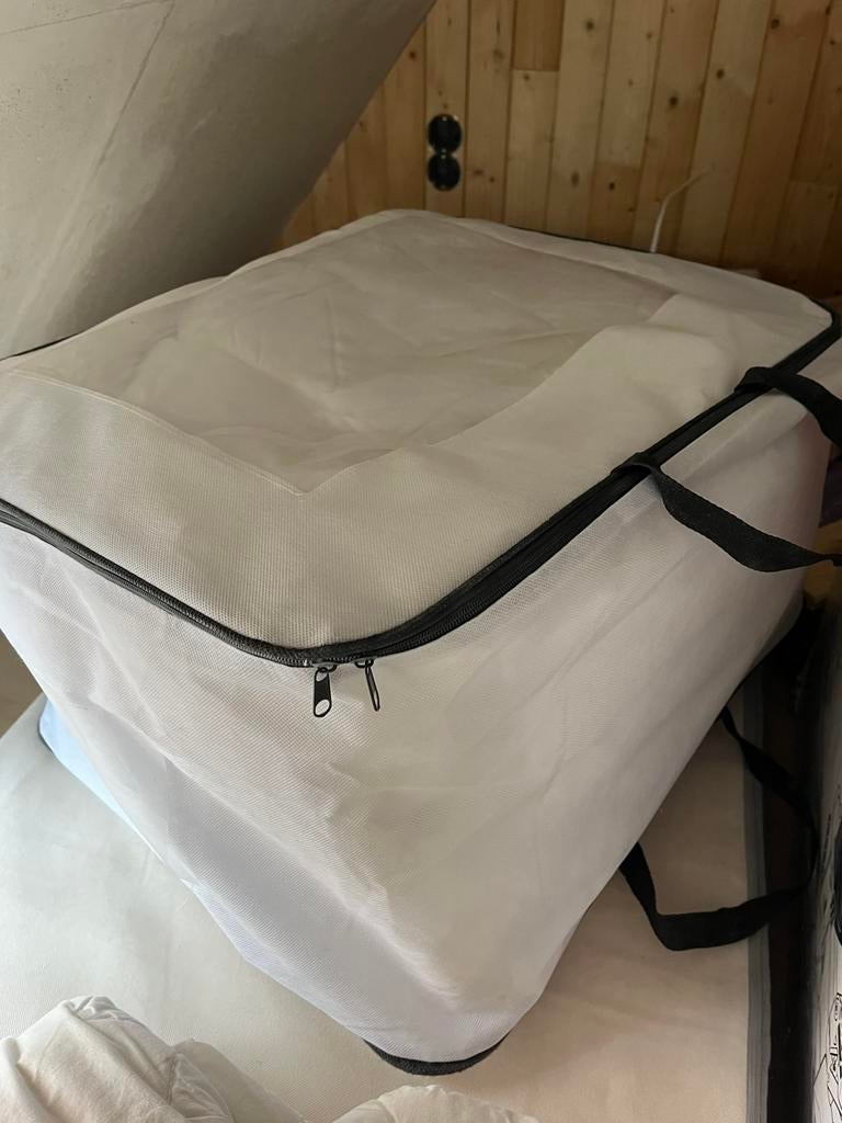 Dekbed dons 200x220, Wit, Tweepersoons, Ophalen of Verzenden, Deken of Dekbed