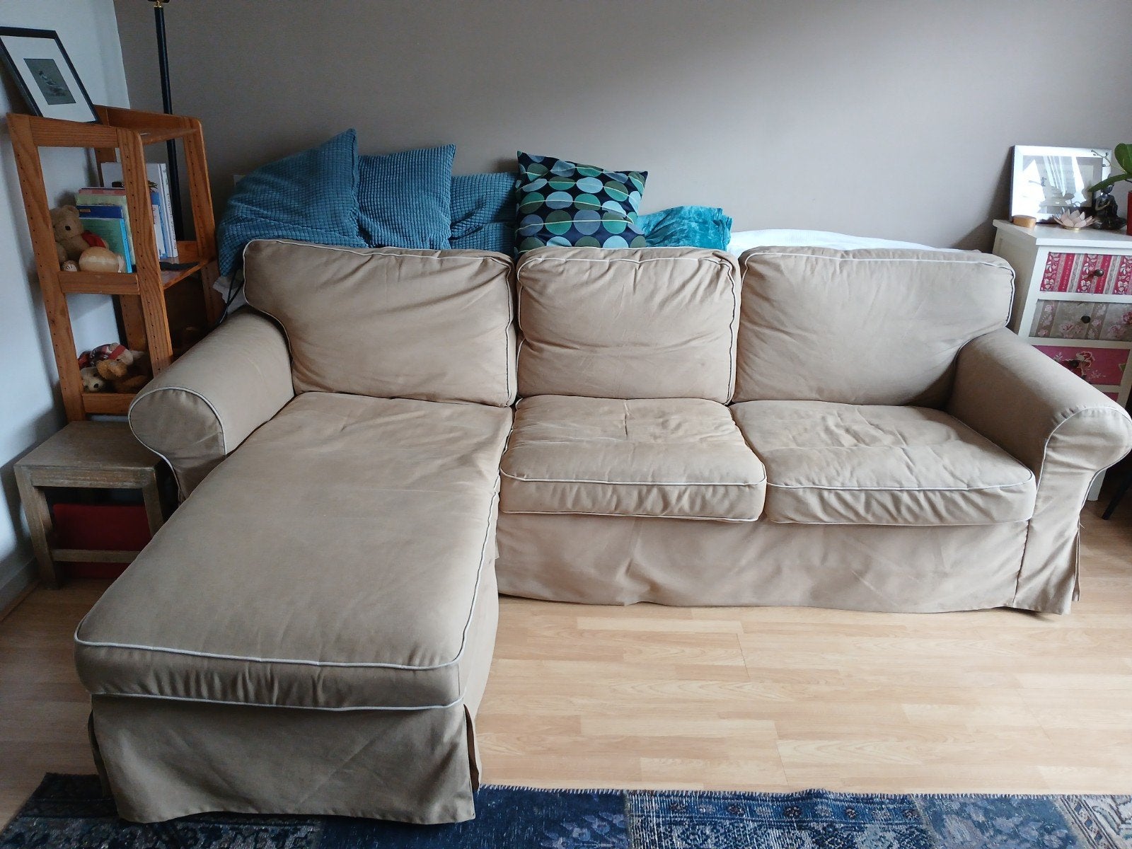 Chaise Longue Ektorp 3 zitsbank, Ophalen, Gebruikt, Stof
