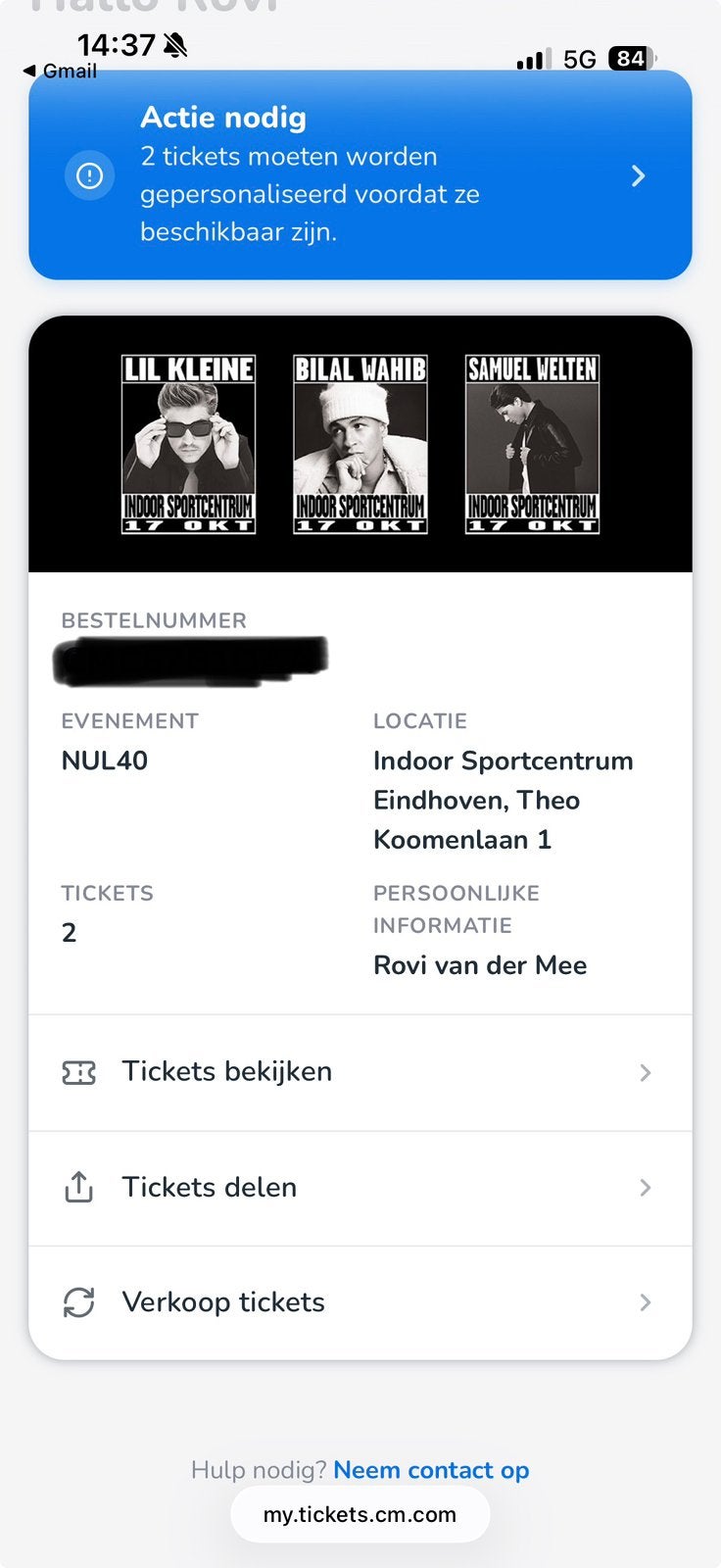 2 Tickets NUL40 event phase 2. 17 oktober. 18+, Twee personen, Oktober