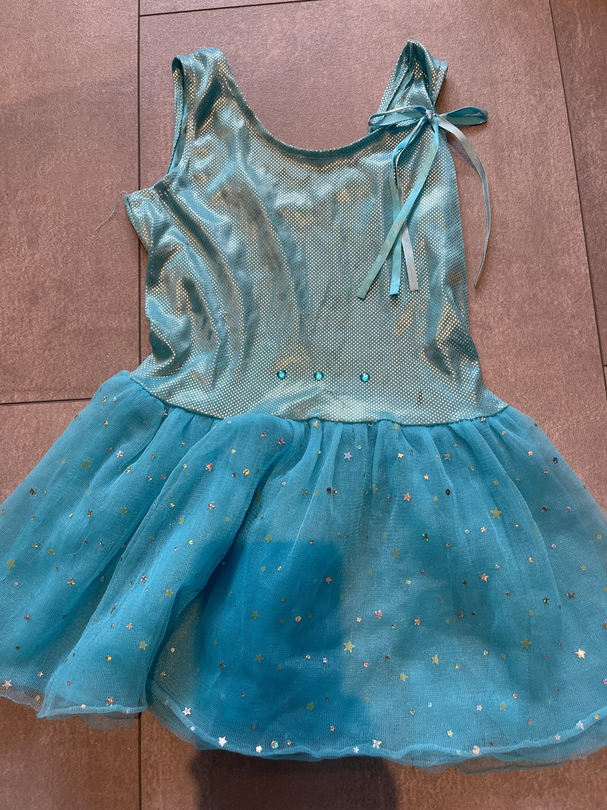 Blauwe Dansjurk / Verkleedjurk met Sterretjes 3-5 jaar, Ophalen of Verzenden, Gebruikt, 110 t/m 116, Meisje