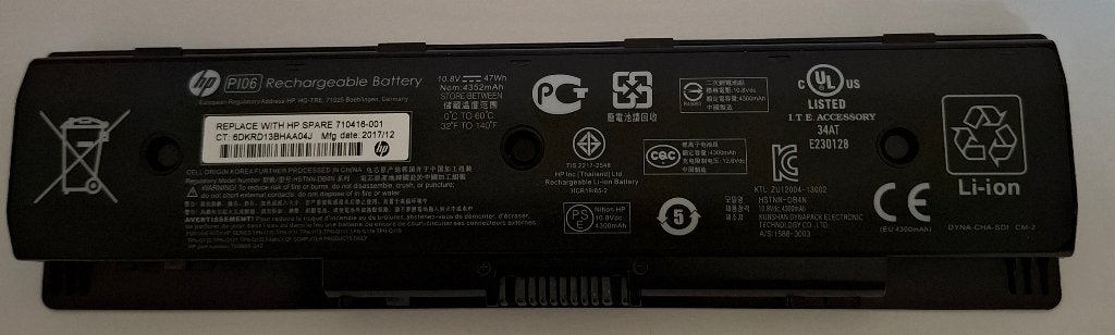 laptopbatterij, Ophalen, Gebruikt