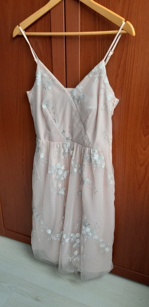Feestelijke jurk mt 36 zgan, Kleding | Dames, Jurken, Ophalen of Verzenden, Zo goed als nieuw, Roze, Maat 36 (S)