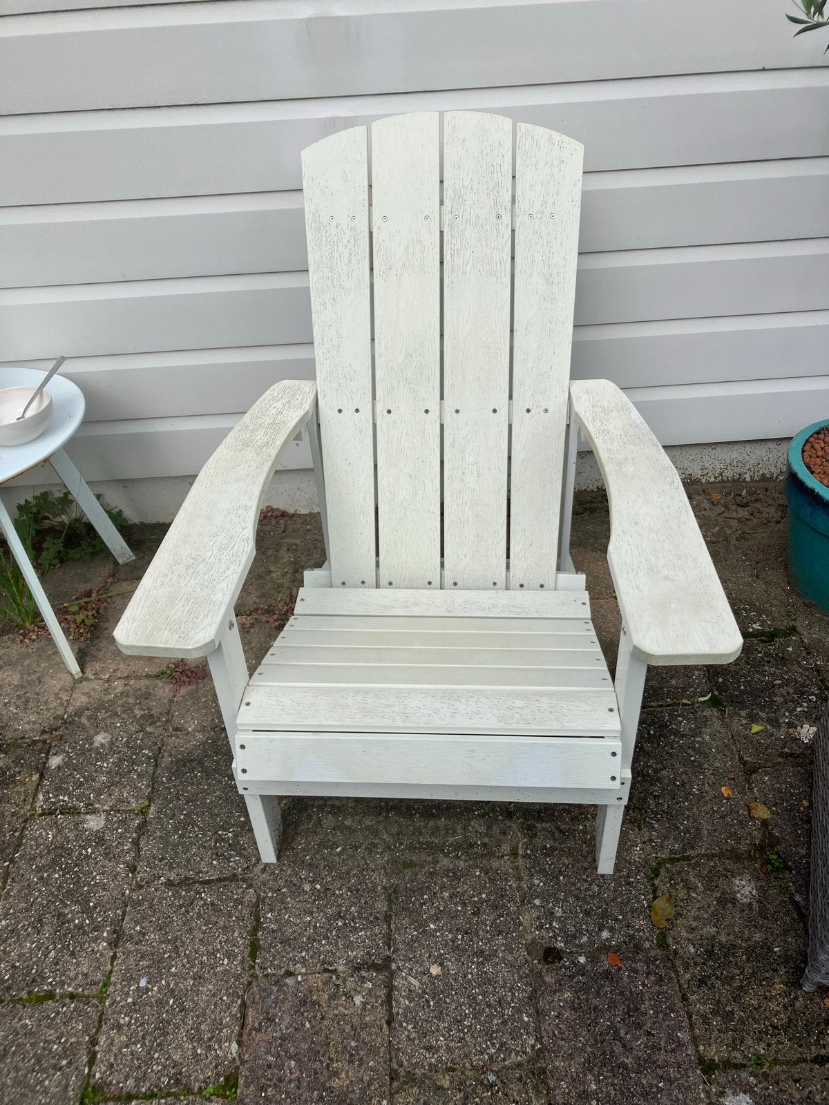 MaximaVida Adirondack tuin stoel wit - Gebruikt, Ophalen, Gebruikt, Kunststof