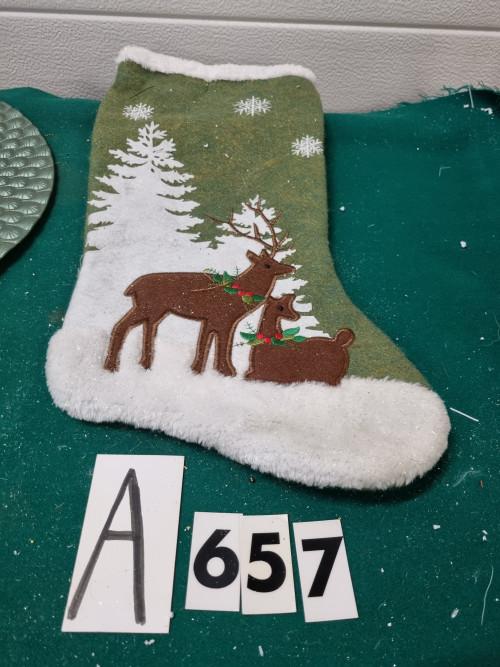 Kerst sok met herten , [a657], Ophalen of Verzenden, 'T Olde Gre-j, Info@toldegrej.nl, Endepoelstraat 20f Didam