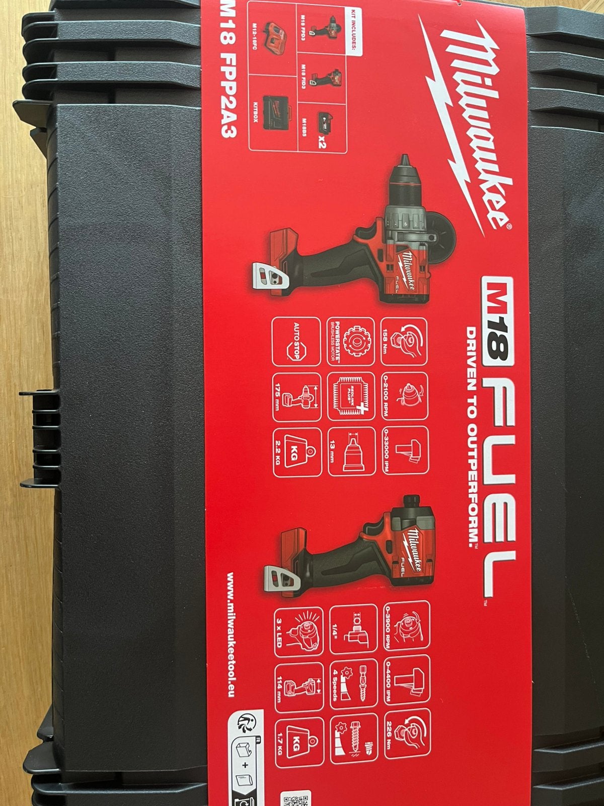 Milwaukee set nieuw, Verzenden, Zo goed als nieuw, Boor- en/of Breekhamer