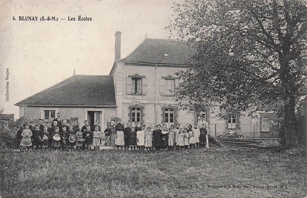 702-405-009 Melz-sur-Seine Blunay (S.-&-M.) Les Ecoles, Verzenden, Voor 1920, Frankrijk