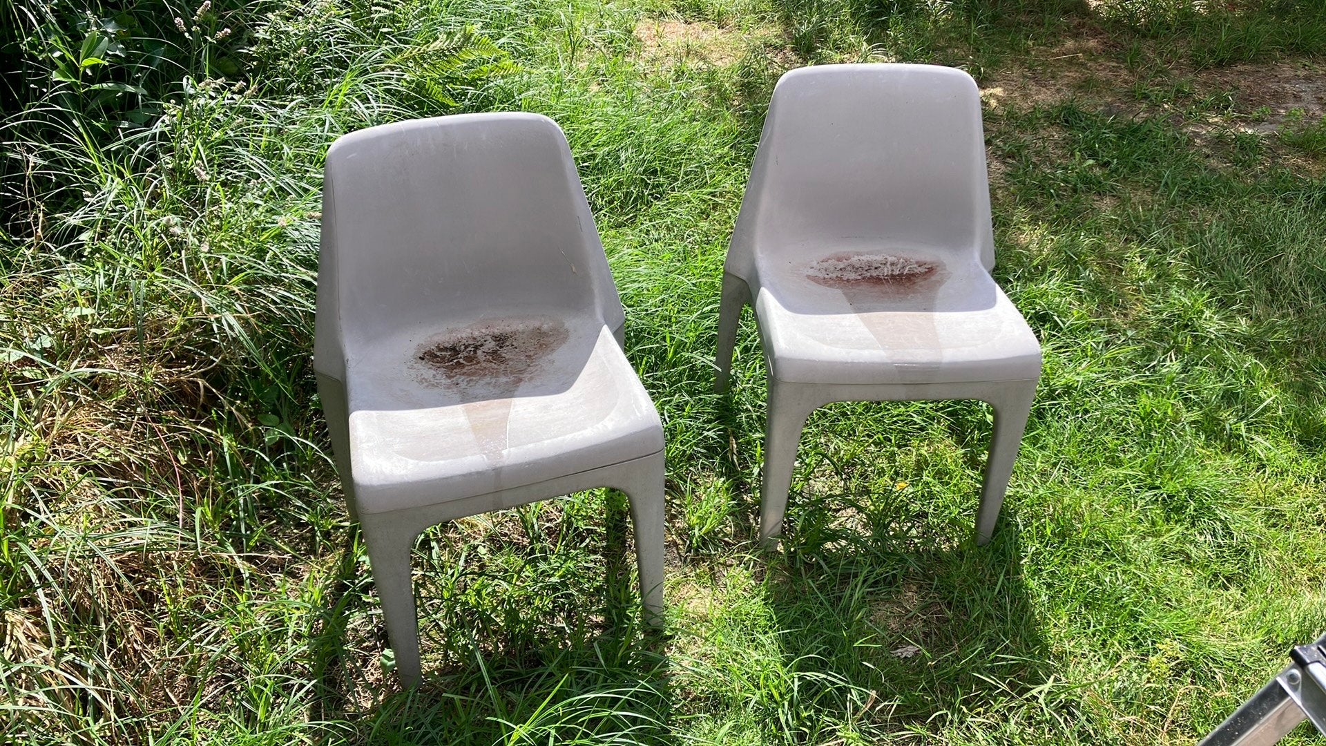 Tuinstoel grijs gratis kunststof, Ophalen, Kunststof