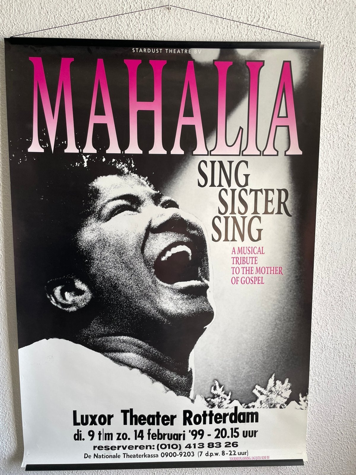 Poster ‘’ Mahalia Jackson ‘’ 82,5x118 cm, Ophalen of Verzenden, Gebruikt, Poster, Artwork of Schilderij