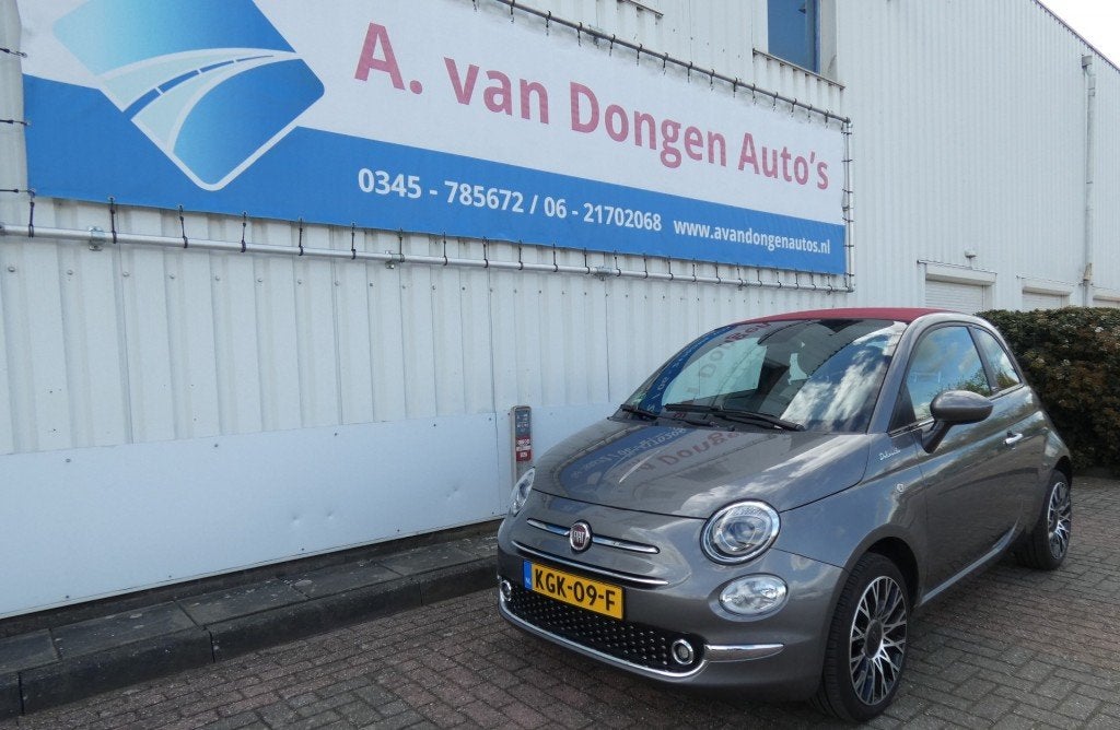 Fiat 500C 1.0 HYBRID DOLCEVITA,Navi,Clima,PDC,Leer,Carplay, Auto's, Voorwielaandrijving, Gebruikt, Cabriolet, 4 stoelen