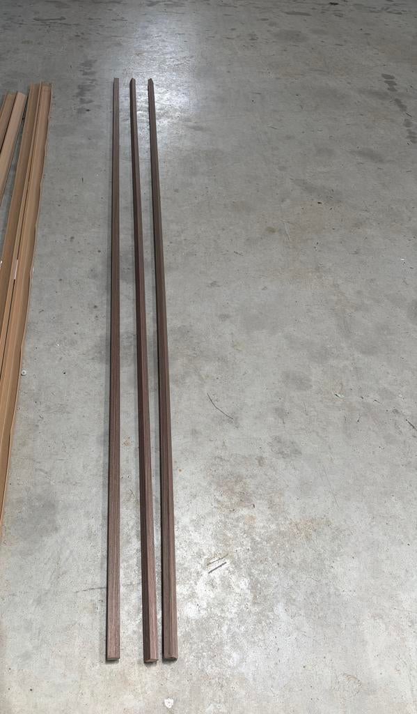 3x eindlatten walnoot 2.80m, Doe-het-zelf en Verbouw, Hout en Planken, Ophalen, Minder dan 25 mm, Overige typen, Nieuw