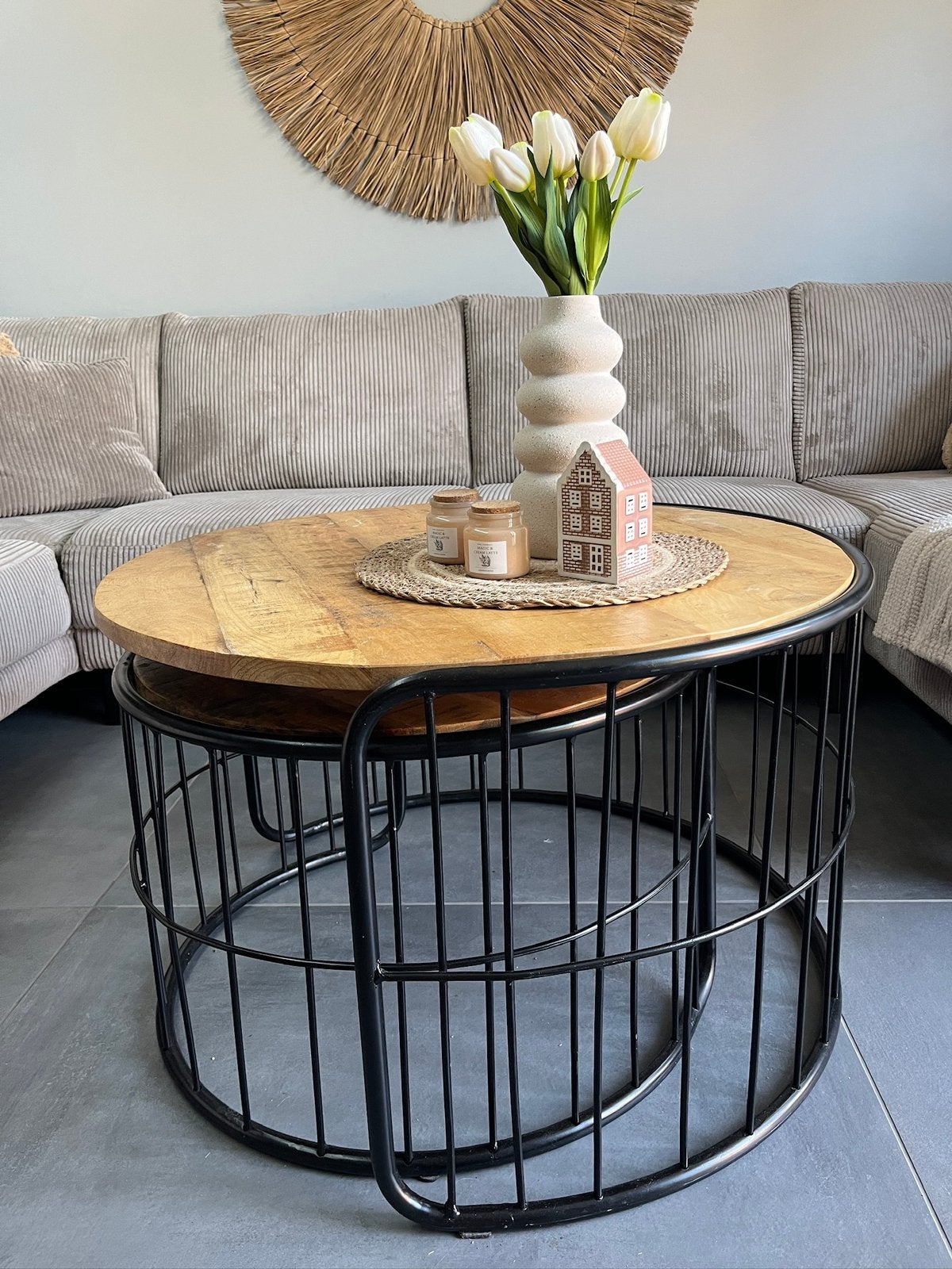 Salontafel, Ophalen, Zo goed als nieuw, Rond, 50 tot 100 cm