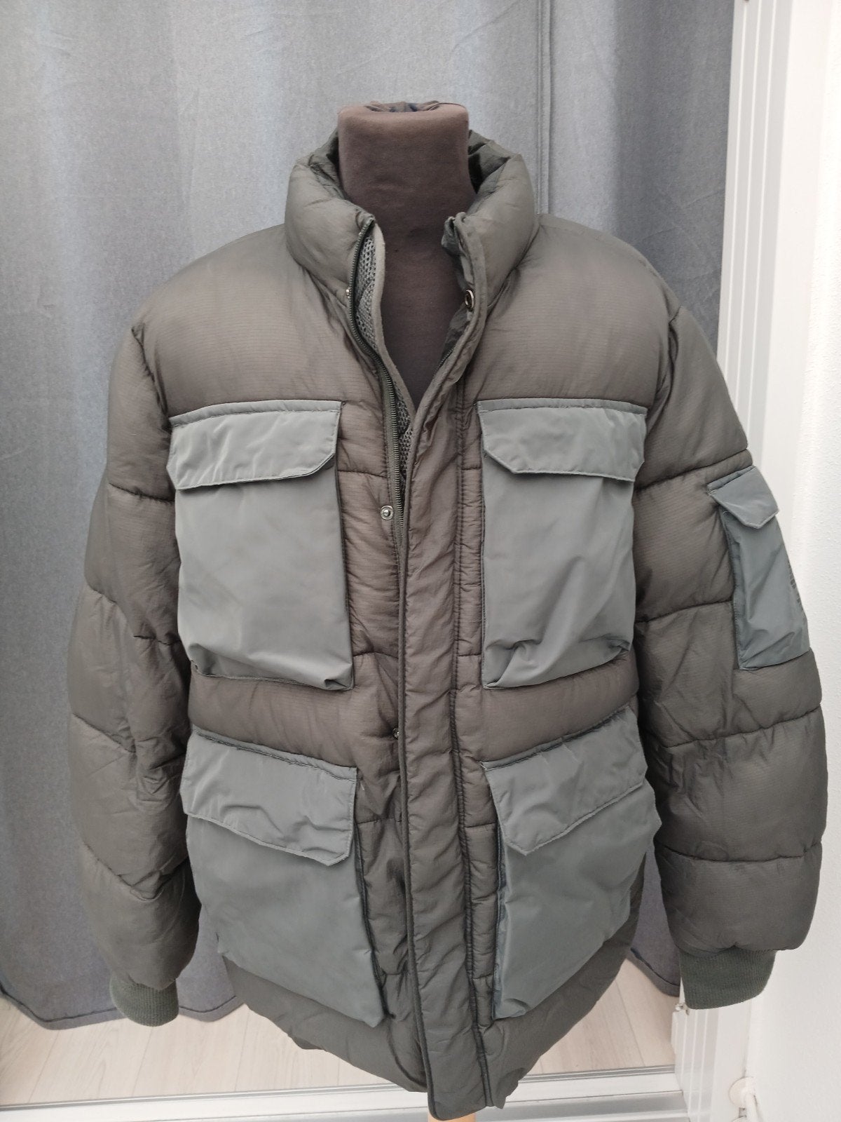 Smog winterjas XXL - Warme en stijlvolle pufferjas, Kleding | Heren, Overige maten, Grijs, Gedragen, Smog