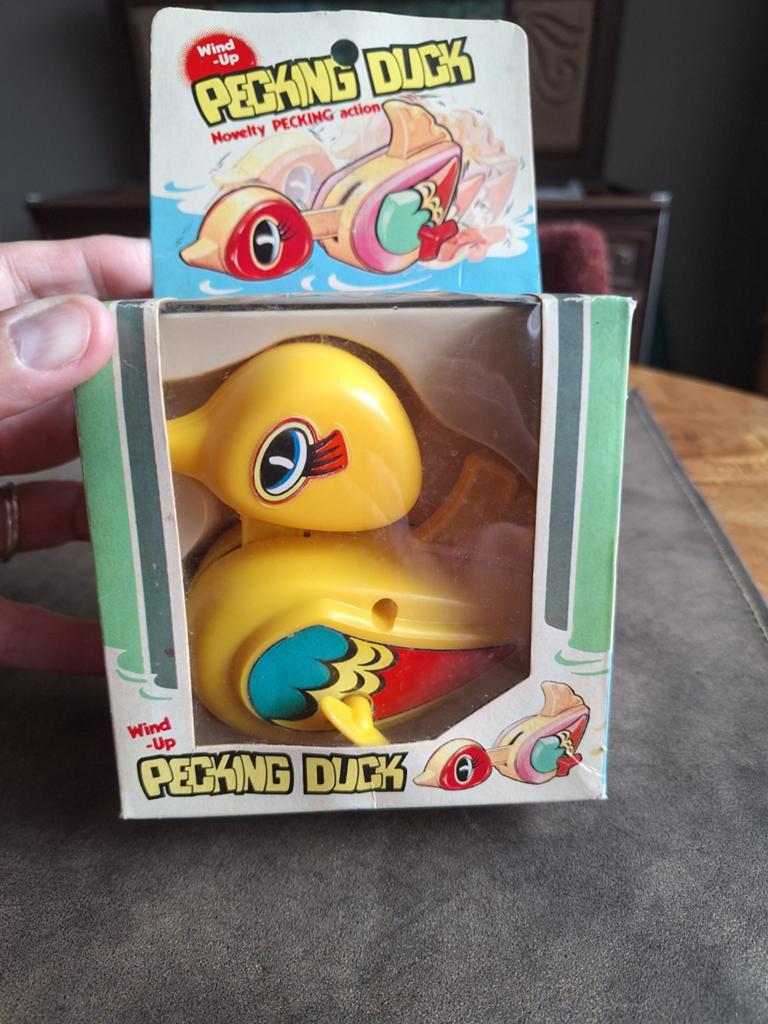 Vintage Wind-Up Pecker Duck Speelgoed - Nieuw in Doos, Ophalen of Verzenden