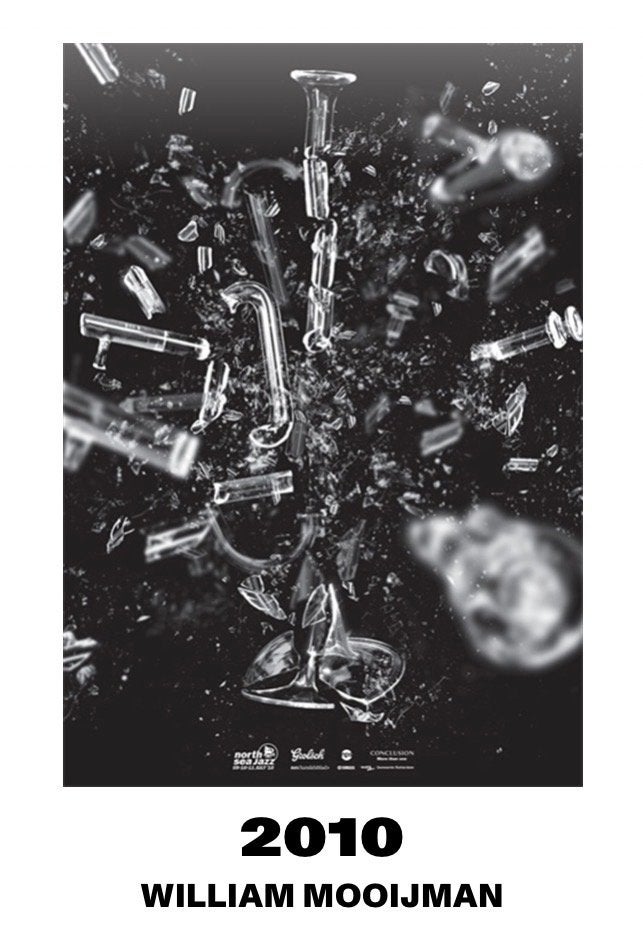 North Sea Jazz Festival 2010 Artposter - William Mooijman, Ophalen of Verzenden, A1 t/m A3, Muziek, Rechthoekig Staand