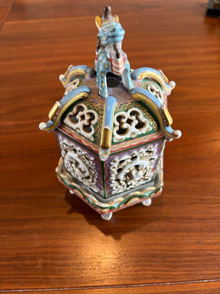 Antieke Chinese wierookbrander met draak - Aerozon, Verzamelen, Efteling, Ophalen of Verzenden, Gebruikt