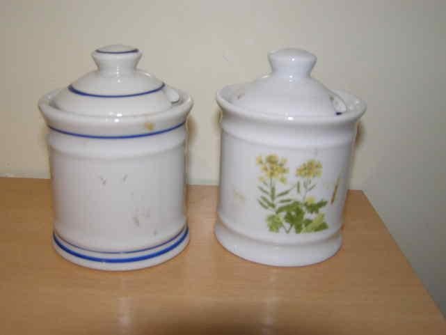 Twee mosterd potjes, Ophalen of Verzenden