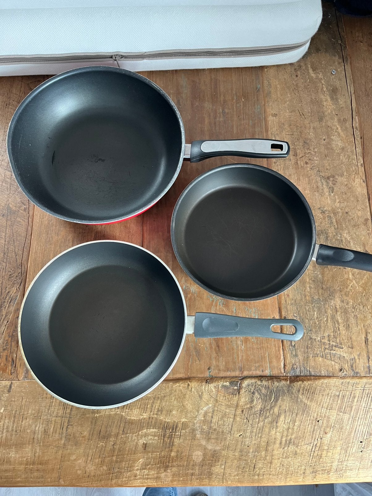 Diverse Koekenpannen, Anti-aanbaklaag, Huis en Inrichting, Keuken | Potten en Pannen, Ophalen of Verzenden, Gebruikt, Aluminium