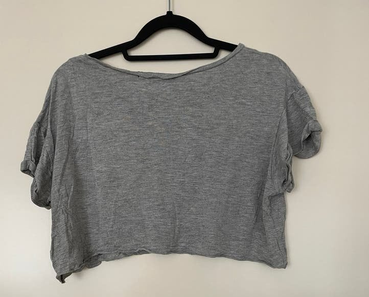 Tally Weijl Grijze crop top Tally Weijl maat S, Ophalen of Verzenden, Korte mouw, Maat 36 (S), Grijs