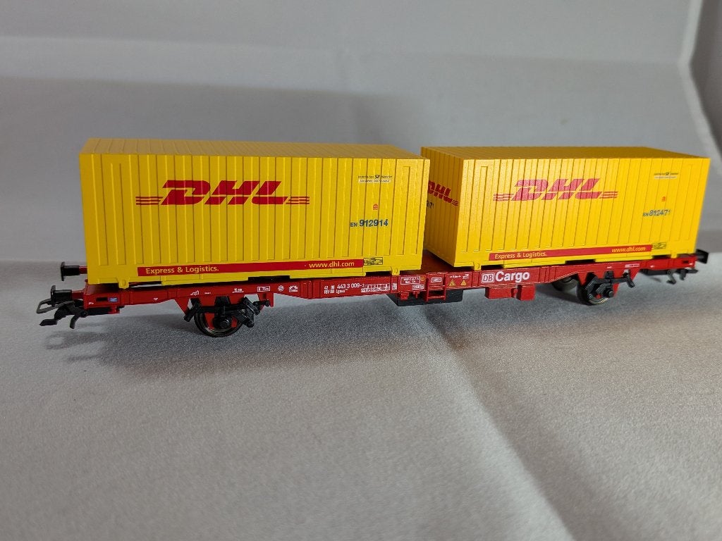 Märklin Containerwagon  DHL met nummer 47705, Wisselstroom, Ophalen of Verzenden, Märklin, Nieuw