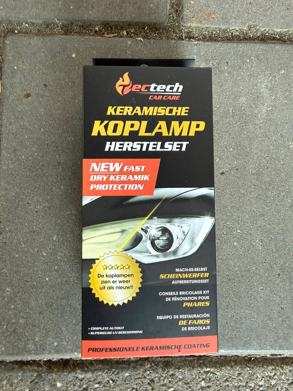 Koplamp herstelset, Ophalen