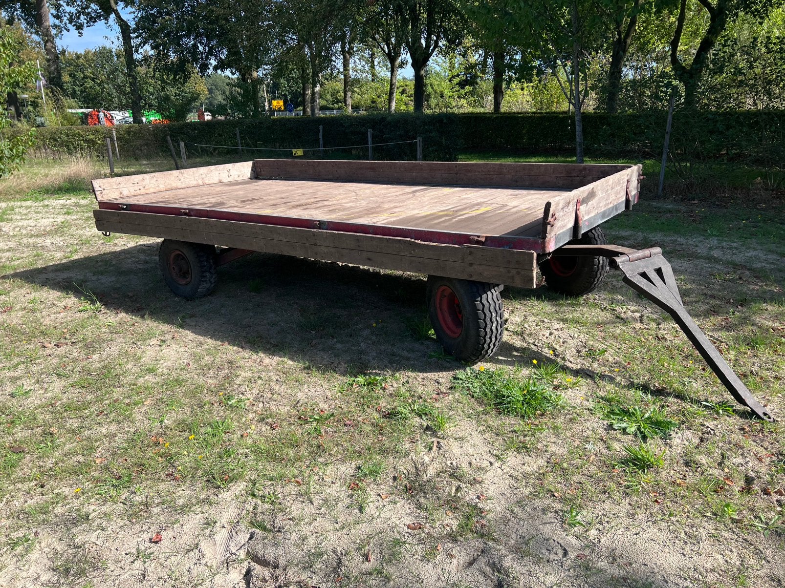 Platte wagen 4,5 meter, Ophalen, Gebruikt, Overige typen